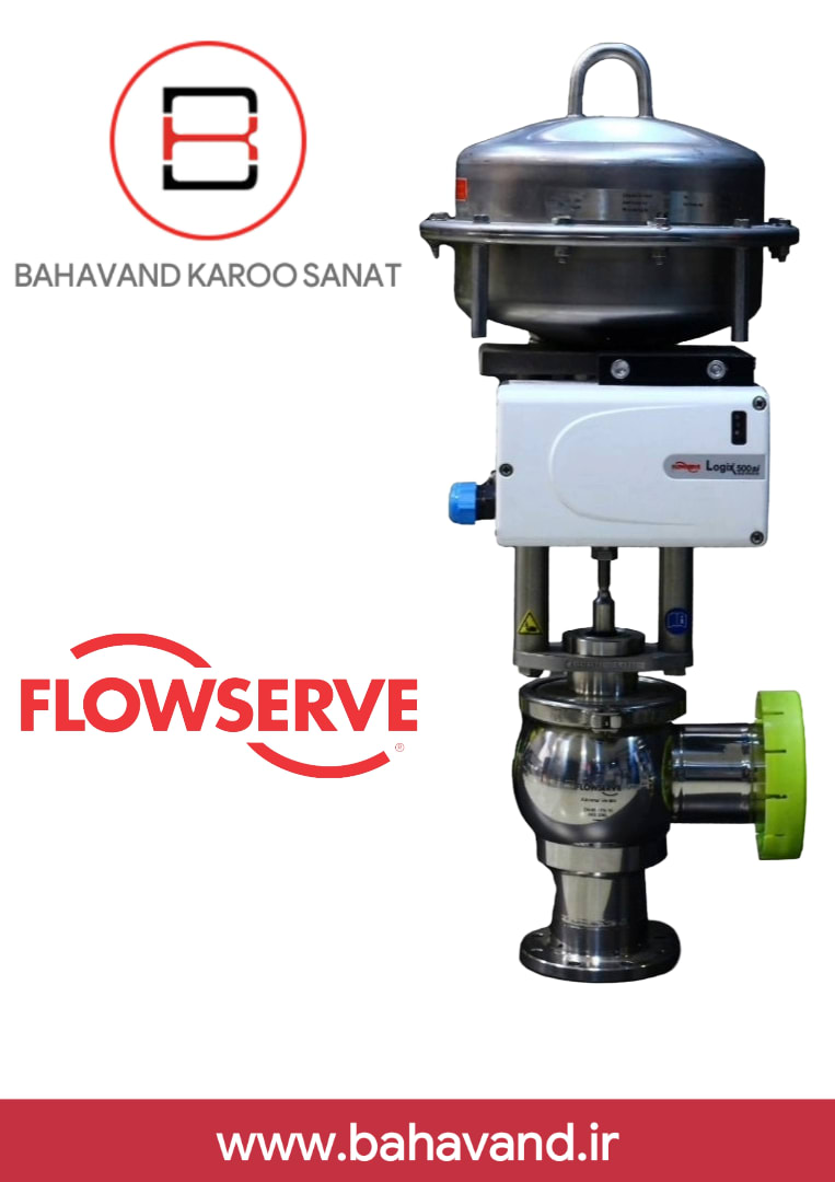 کنترل ولو (شیر کنترلی) KRONES مدل 1914P3 DN 65 PN 10 با پوزیشنر دیجیتال FLOWSERVE مدل Logix 500si (510si-15-W2DEE-00F0-000)