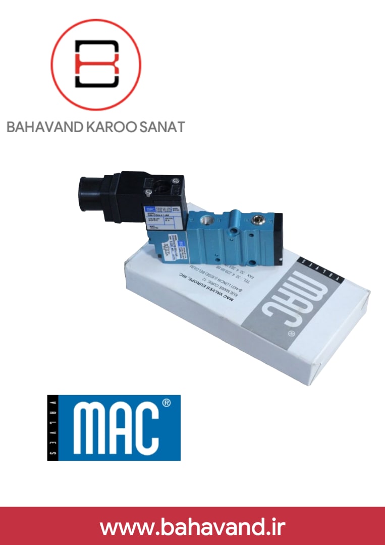 شیر برقی 5/2 MAC VALVES مدل 414A-D0A-DM-DDAJ-1JM/EC25