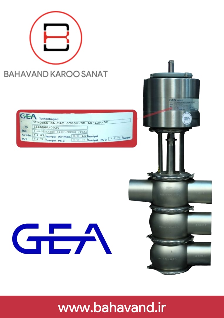 کنترل ولو (شیر کنترلی) GEA مدل WU-DN65-SA-LAT.0700M-DD-L0-12N/52