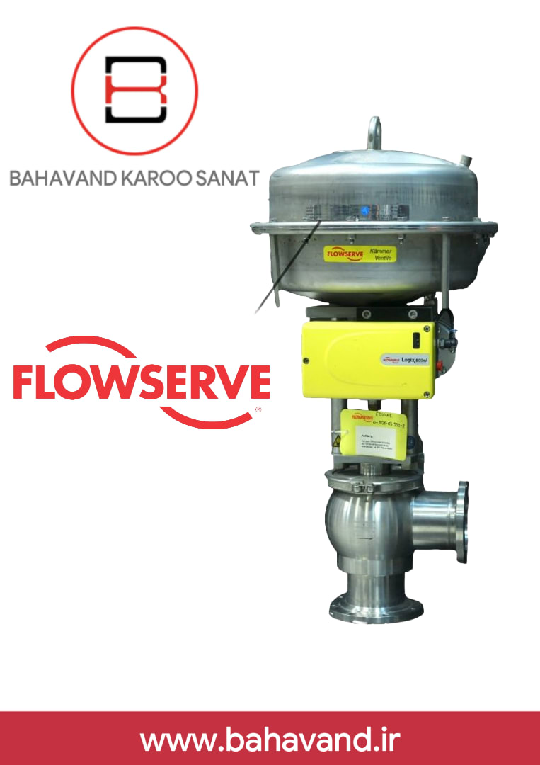 کنترل ولو (شیر کنترلی) KRONES مدل 1914P4 DN 80 PN 10 با پوزیشنر دیجیتال FLOWSERVE مدل Logix 500si (510si-15-Y2DSG-00F0)
