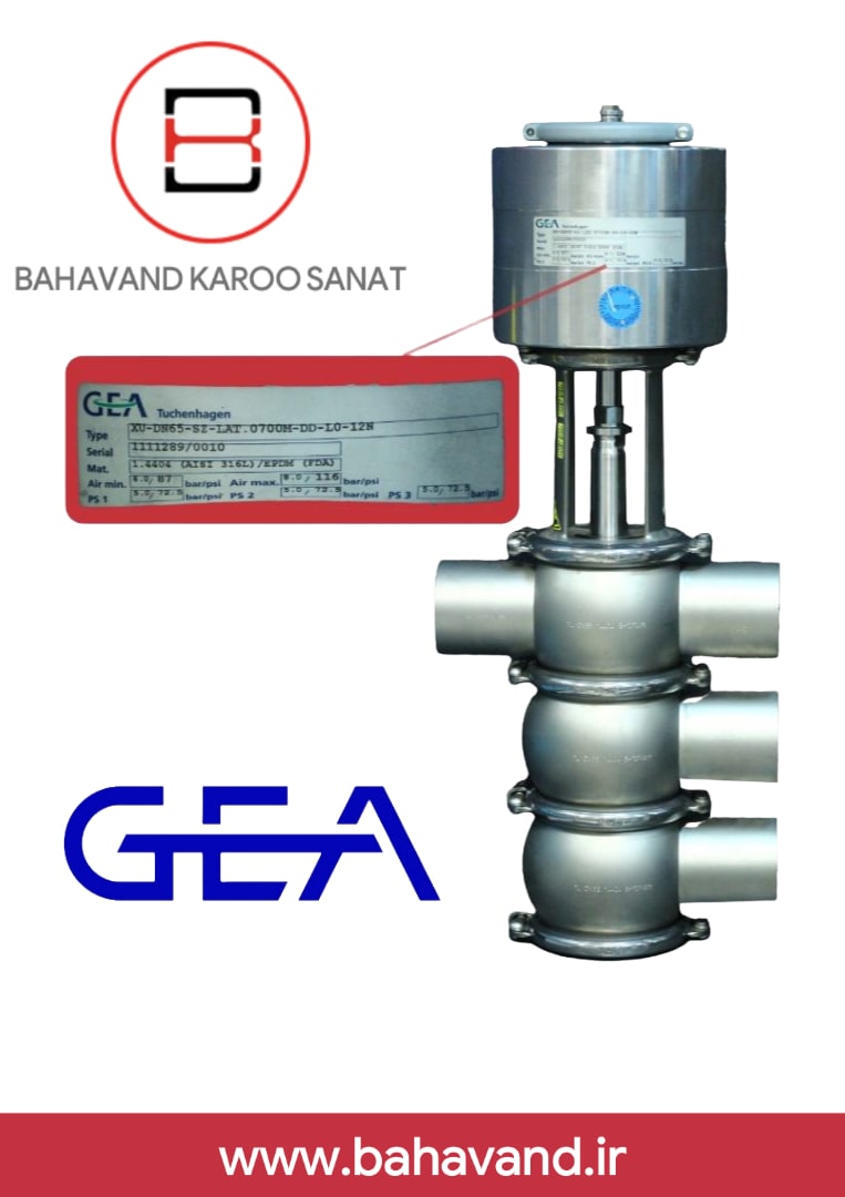 کنترل ولو (شیر کنترلی) GEA مدل XU-DN65-SZ-LAT.0700M-DD-L0-12N