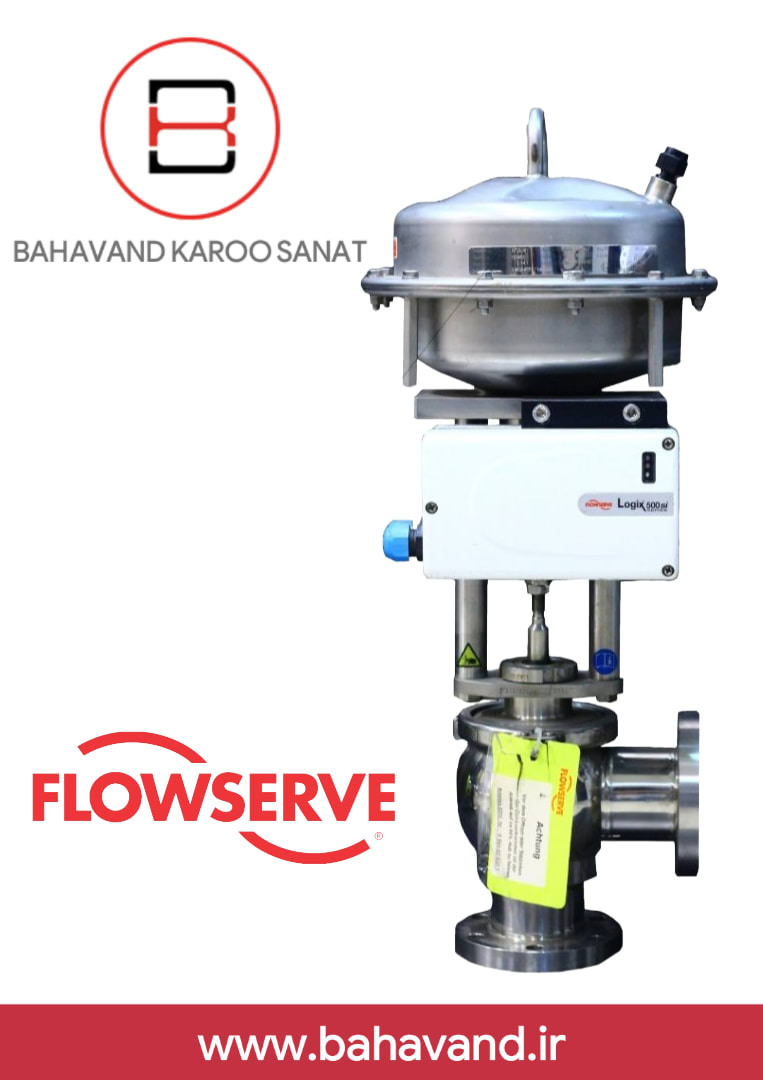 کنترل ولو (شیر کنترلی) KRONES مدل 1914P4 DN 100 PN 10 با پوزیشنر دیجیتال FLOWSERVE مدل Logix 500 (510si-15-W2DEE-00F0-000)