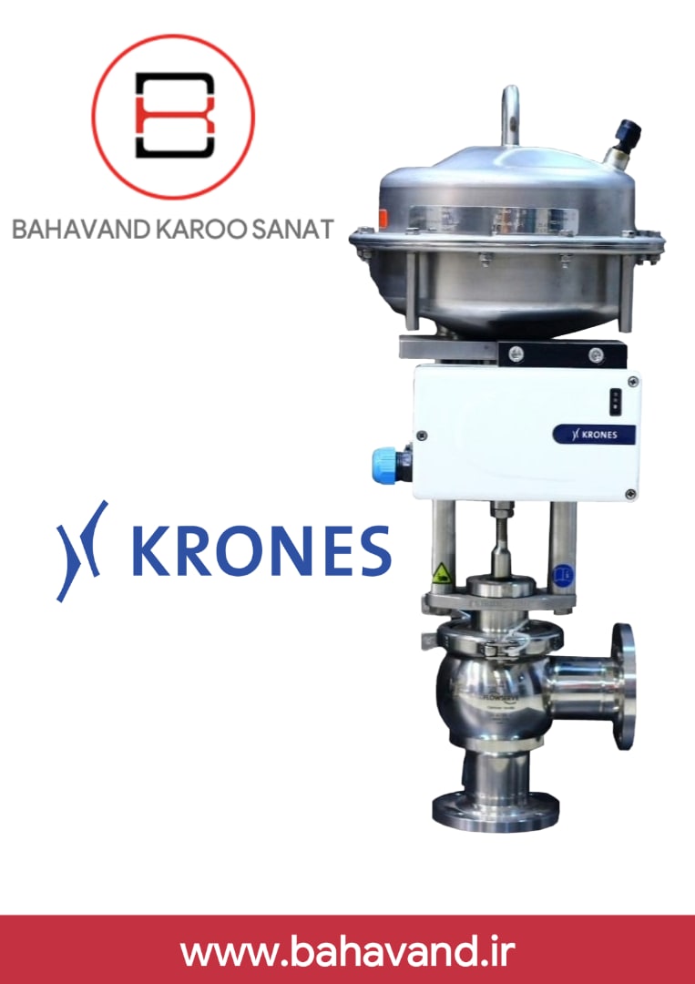 کنترل ولو (شیر کنترلی) KRONES مدل 1914P3 DN 65 PN 16 با پوزیشنر دیجیتال FLOWSERVE مدل Logix 500si (510si-15-W2DEE-00F0-000)