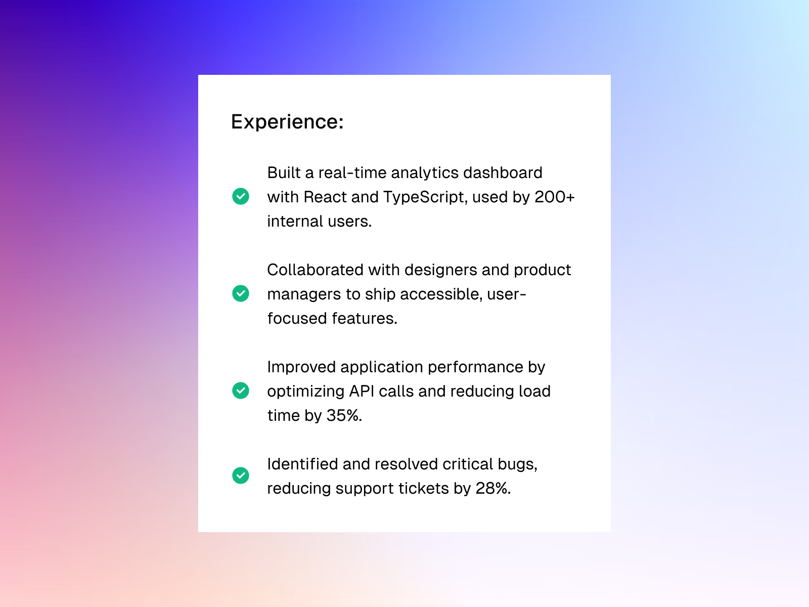 Resnova - How to Write Resume Bullet Points That Show Impact