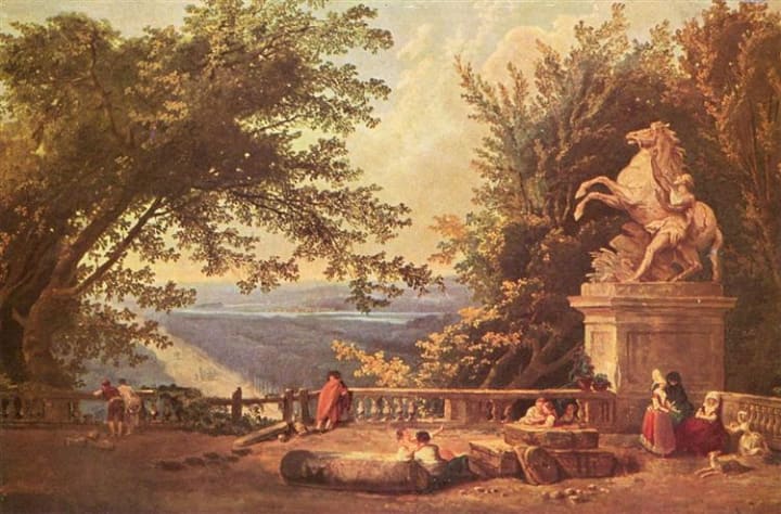 La Terrasse de Marly — Hubert Robert
