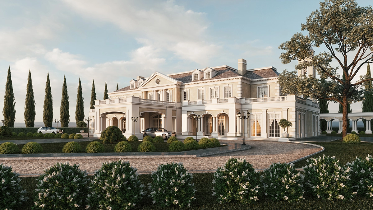Luxury mansion exterior