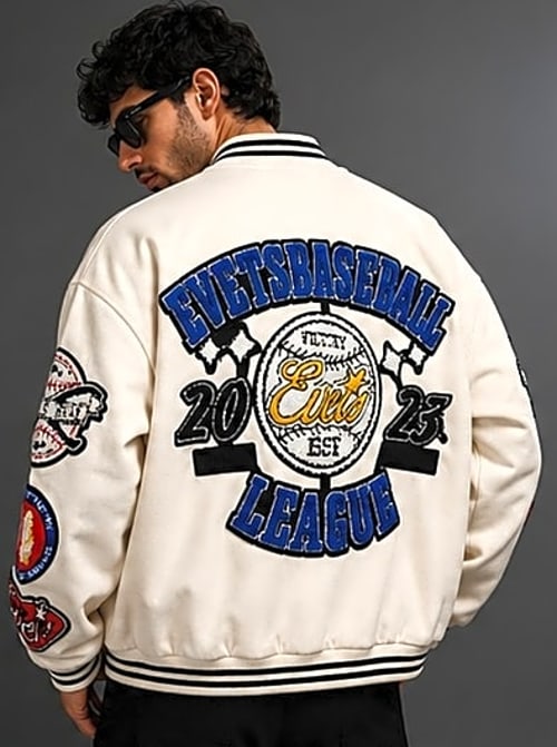Patched Varsity Jacket alternate view