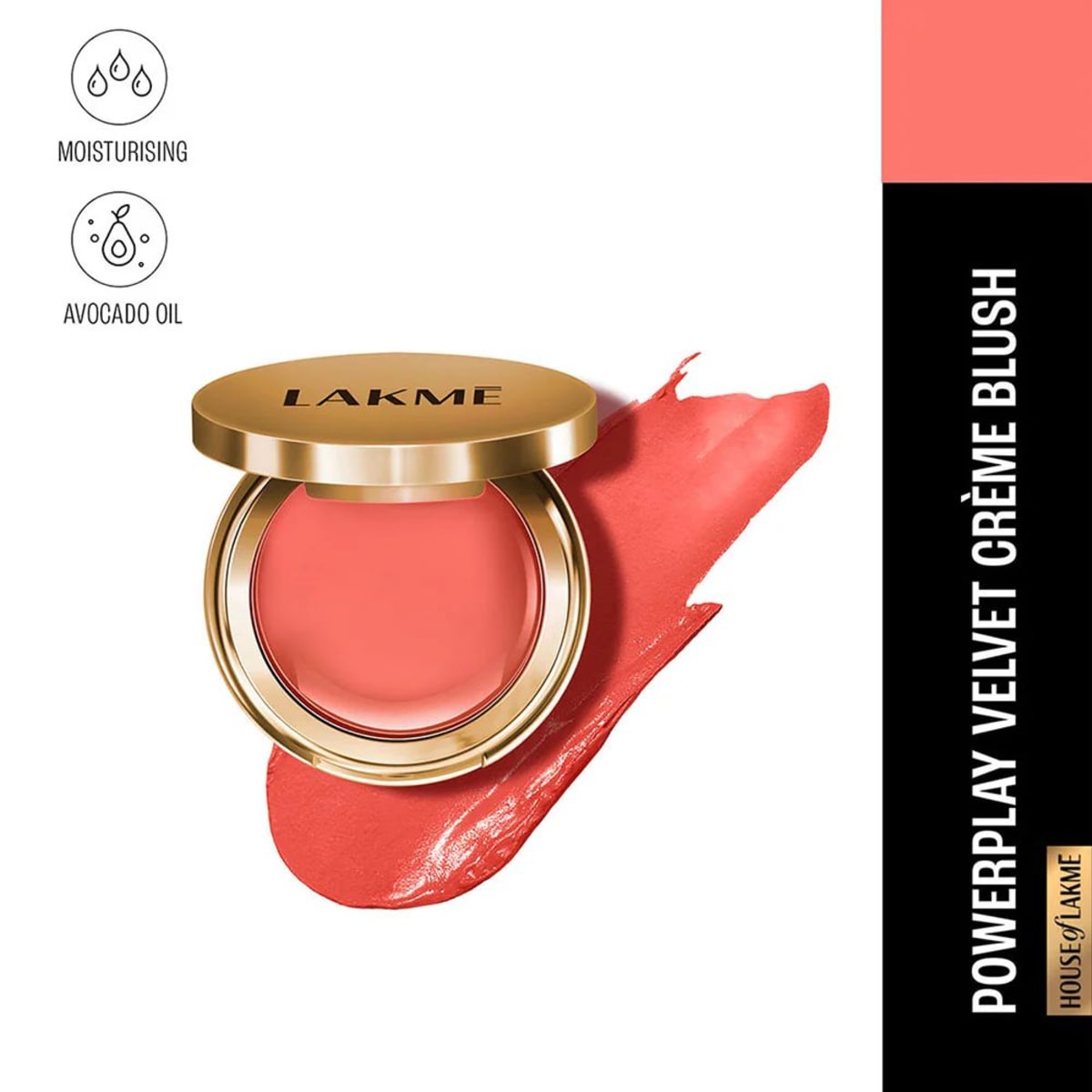 Lakme Powerplay Velvet Creme Blush-Soft Coral