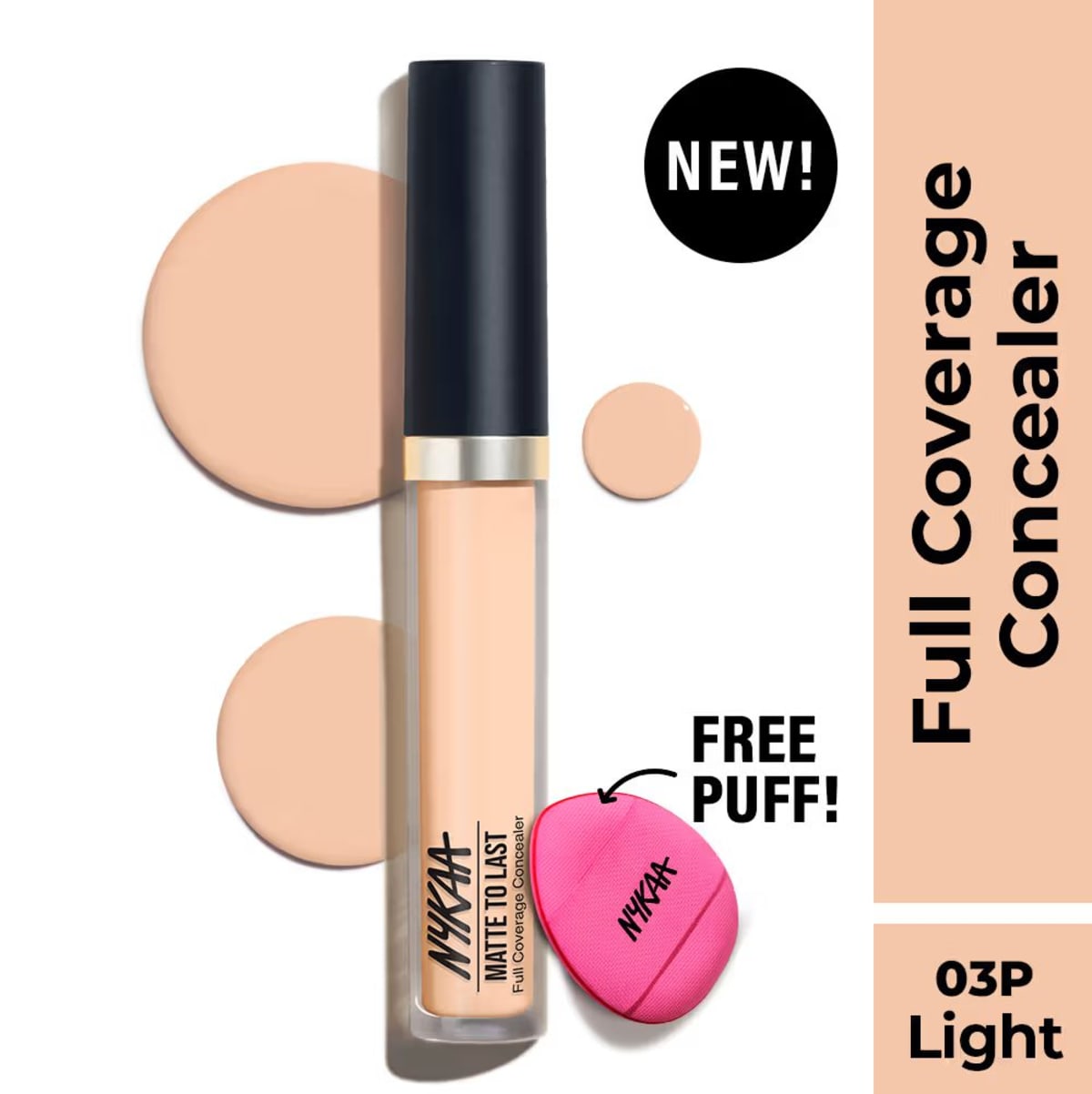 Nykaa Matte To Last Concealer O3P Light