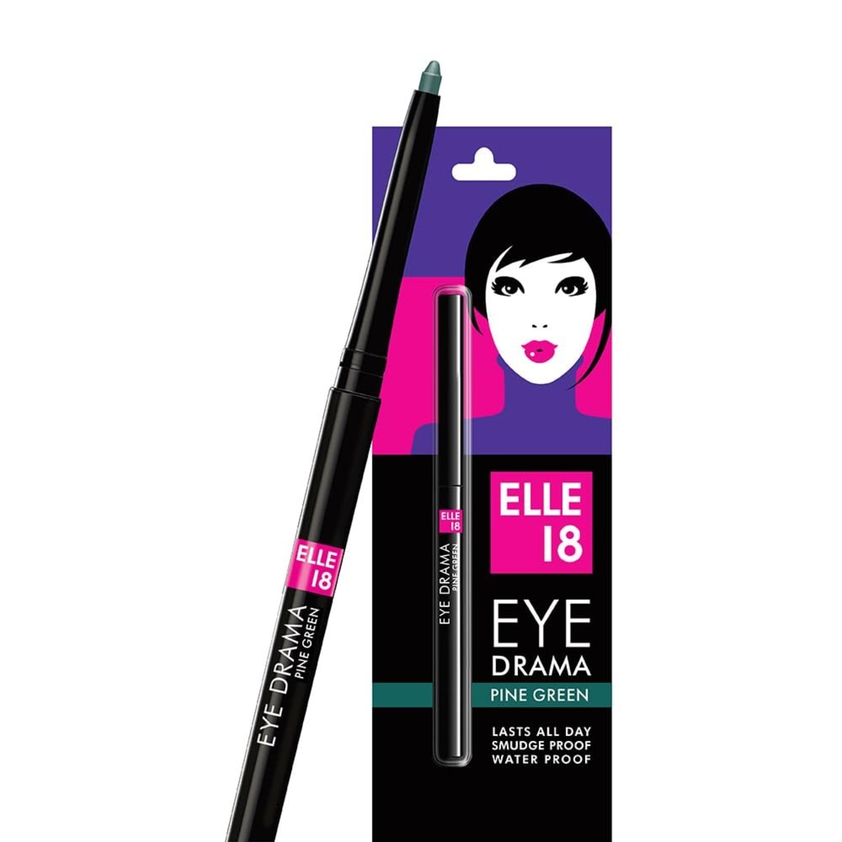Elle 18 Eye Drama Pine Green