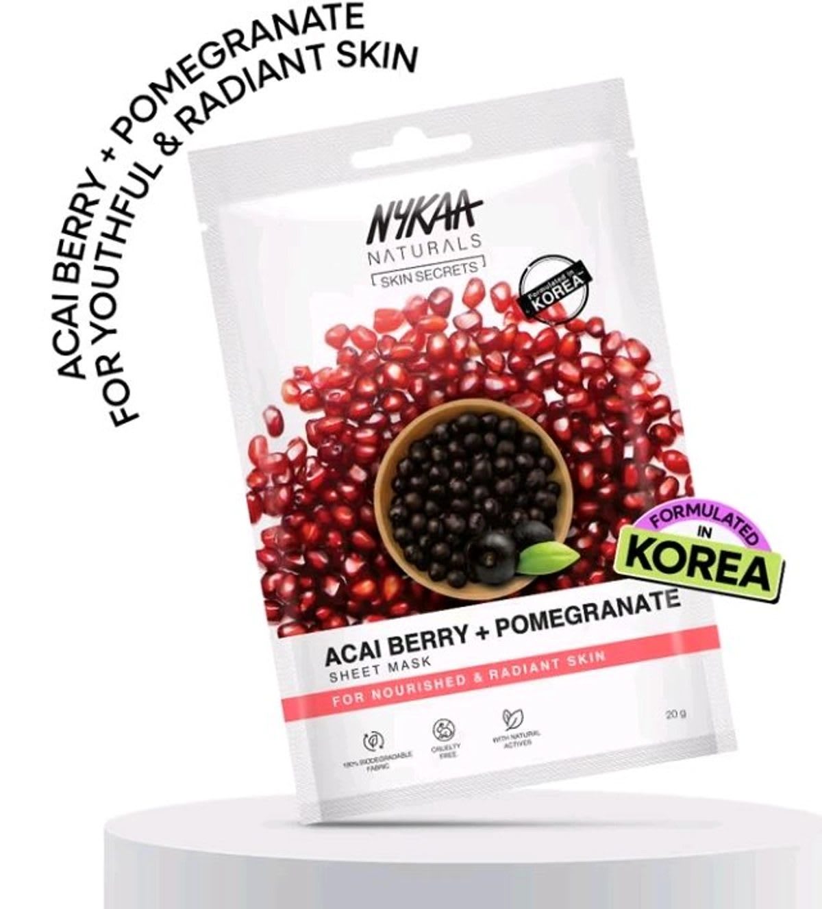 Nykaa Sheet Mask Acai Berry Pomegranate
