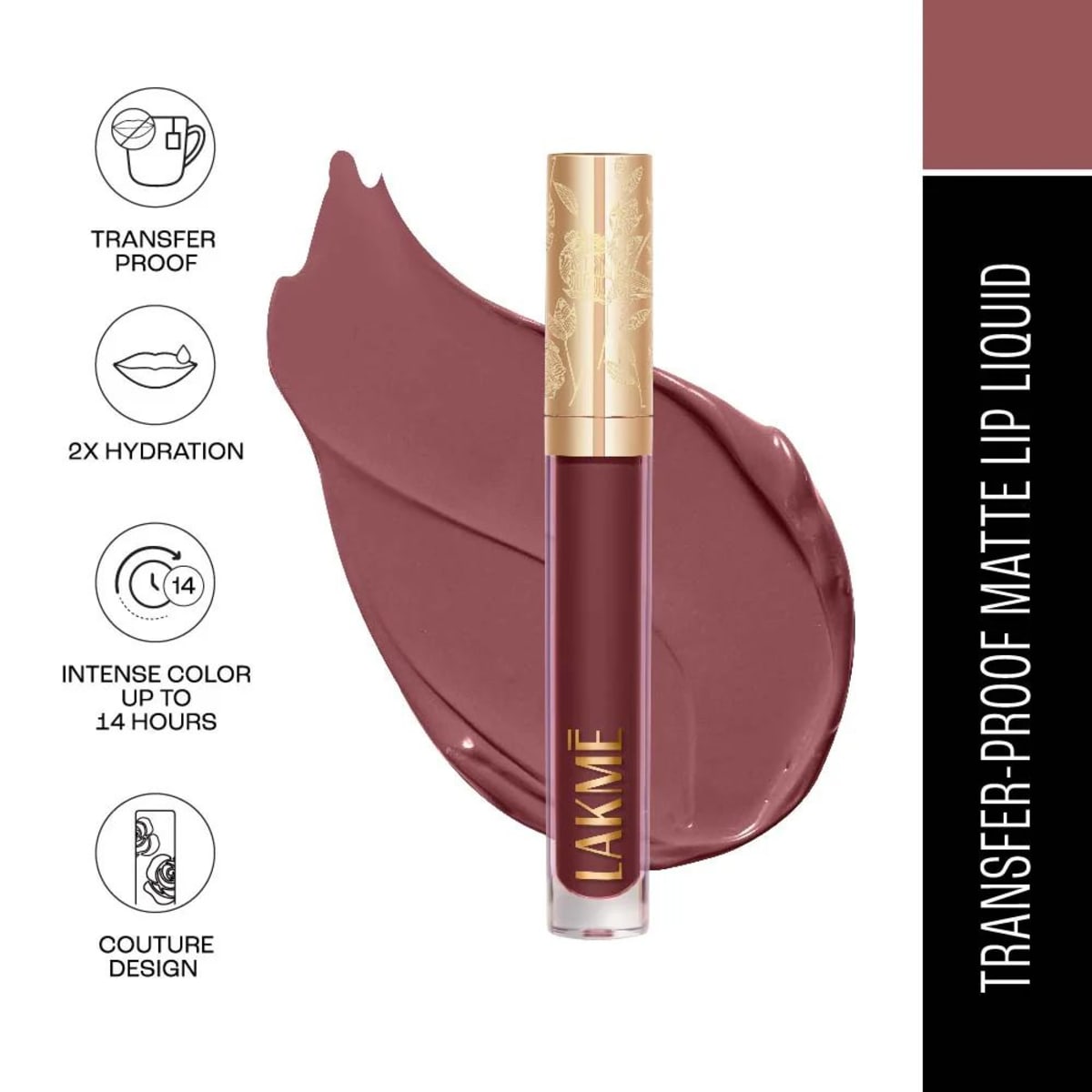 Lakme Rouge Bloom Matte Liquid 306-Amber Aura
