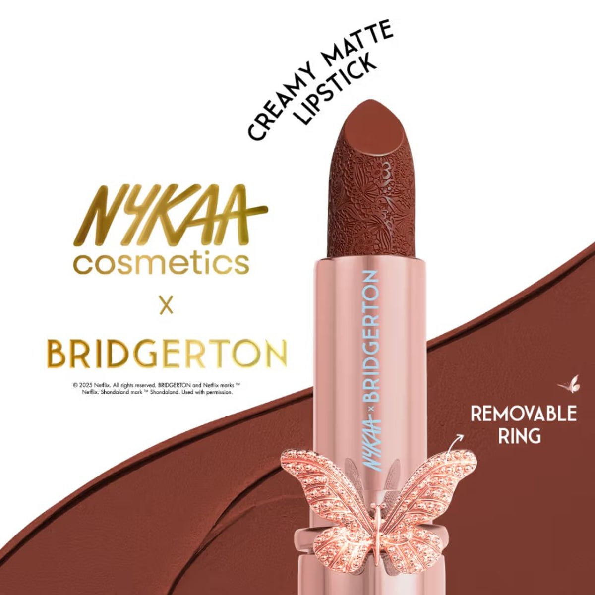 Nykaa Bridgerton Creamy Matte Lipstick Ballroom Belle