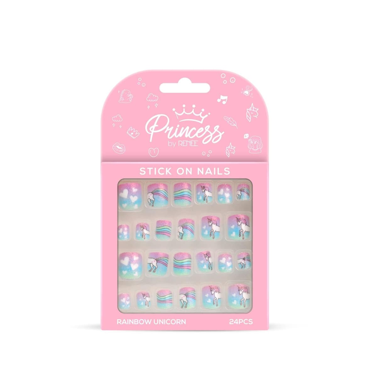 Renee Stick On Nails Rainbow Unicorn