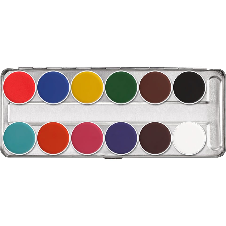 Kryolan Aquacolor 12 Clr Plt