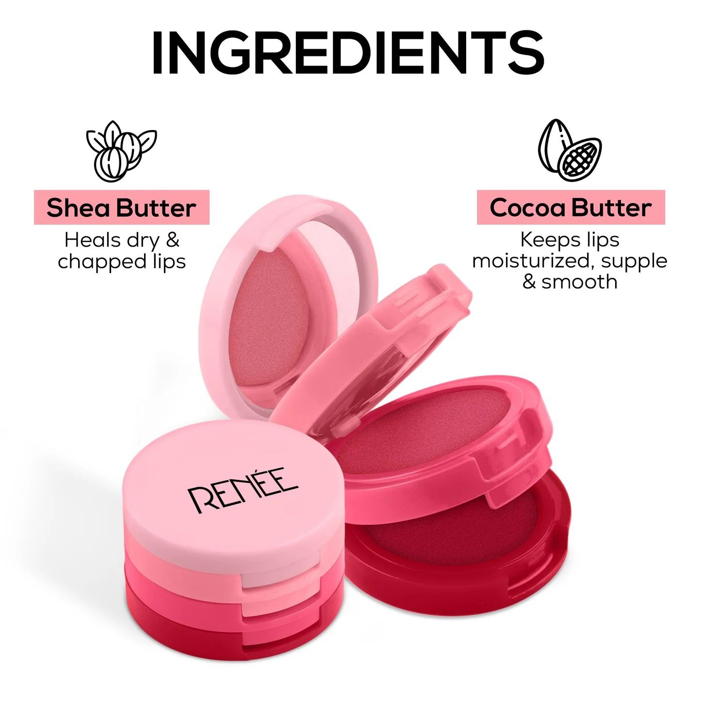 Renee Glam Stack Lip&Cheek Tint 3 In 1 Pink