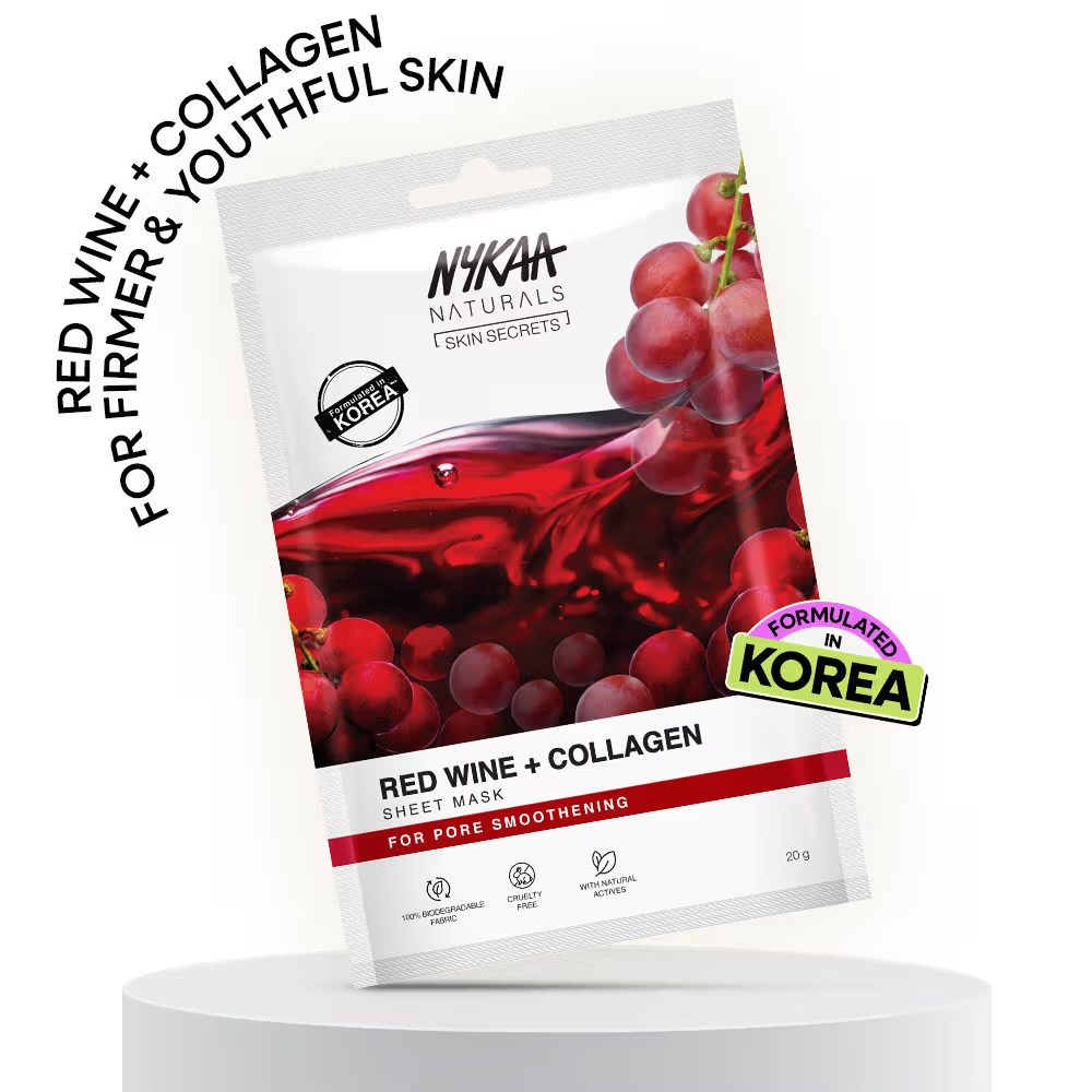 Nykaa Sheet Mask Red Wine+Collagen