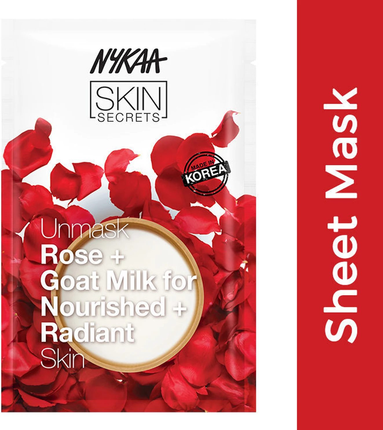 Nykaa Sheet Mask Rose + Goat Milk