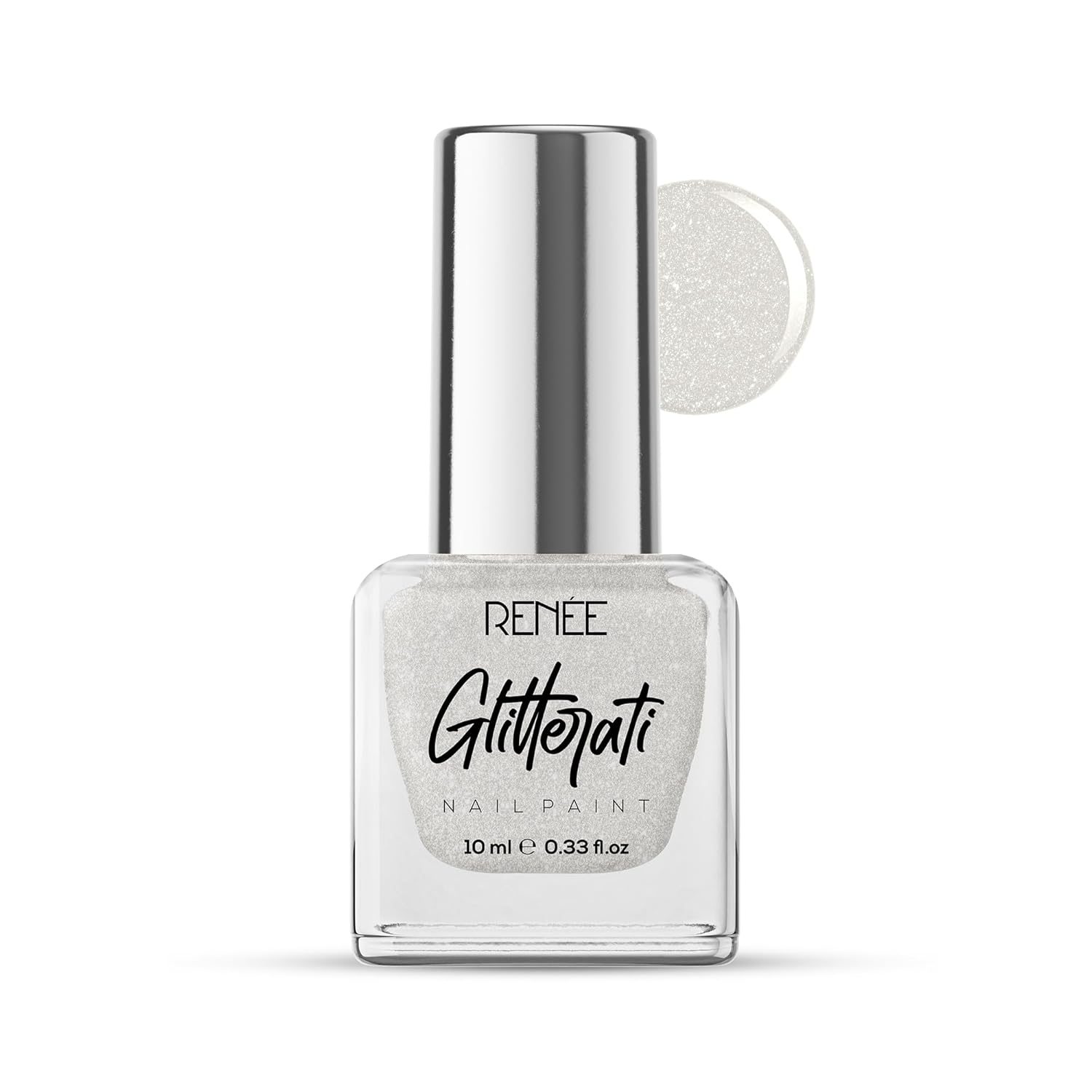 Renee Gliterati Nail Enamel White Sparkle