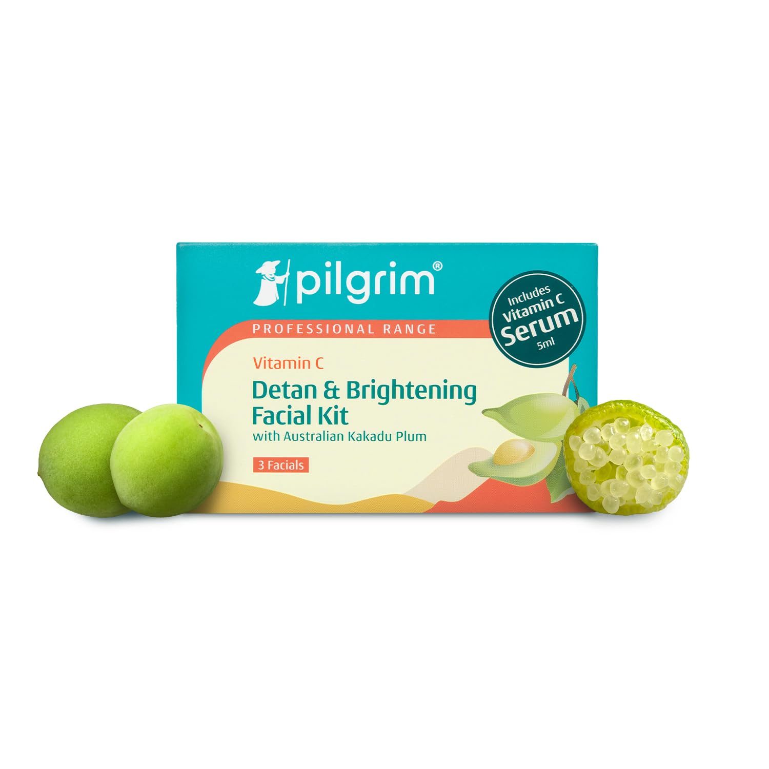 Pilgrim Vit C Detan & Brightening Facial Kit