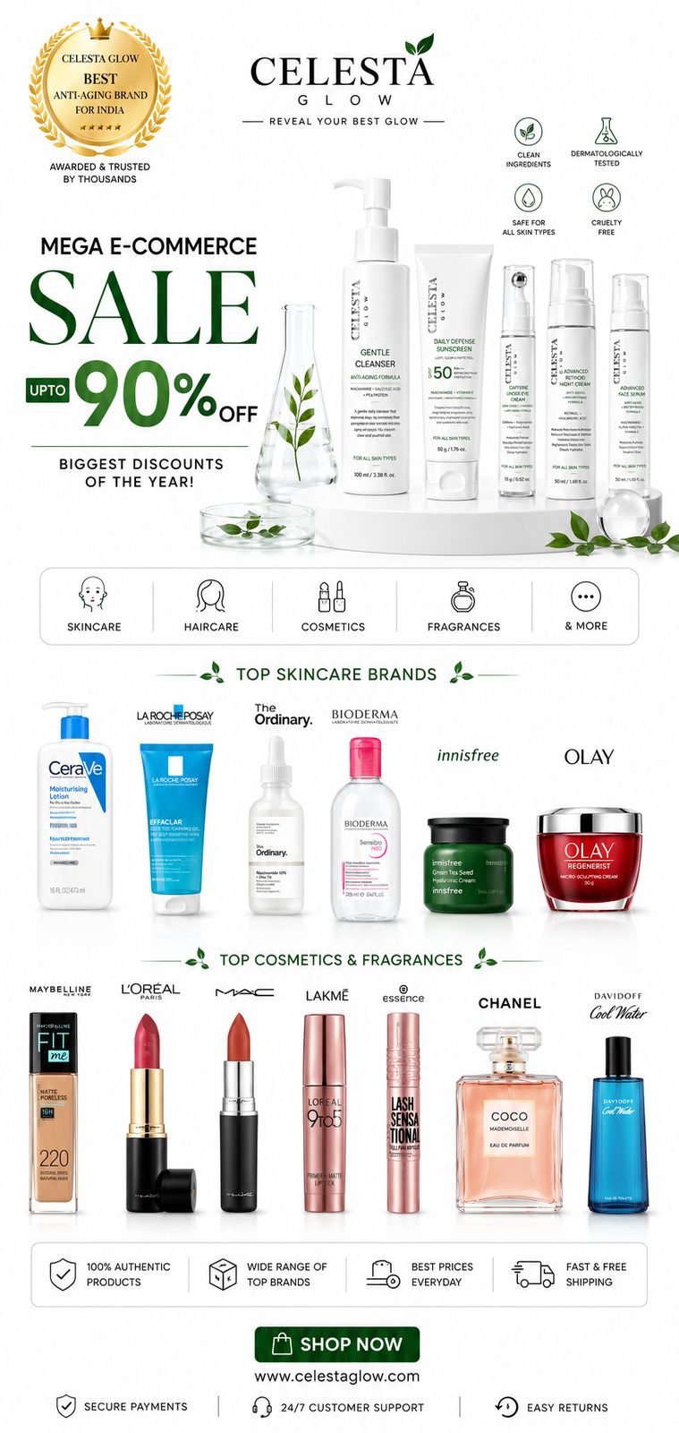Celesta Glow — The Most Trusted Skincare Ecommerce App of Kerala. Glow With Confidence.