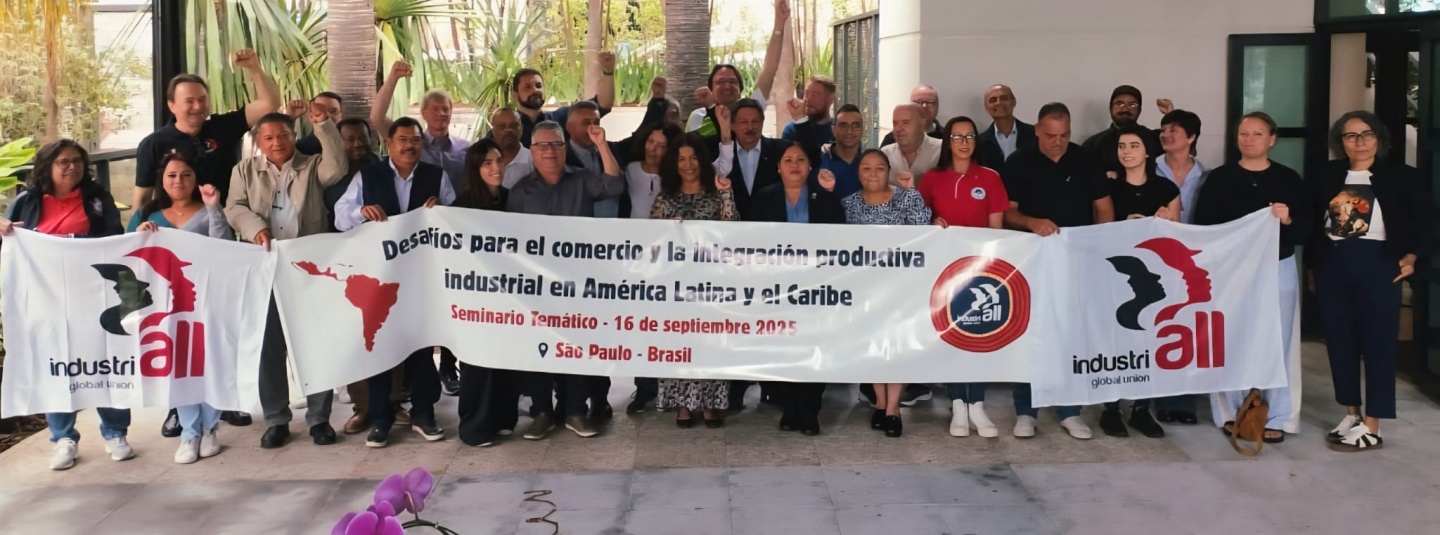 AOMA participó en seminario internacional de IndustriALL en Brasil sobre comercio e integración productiva