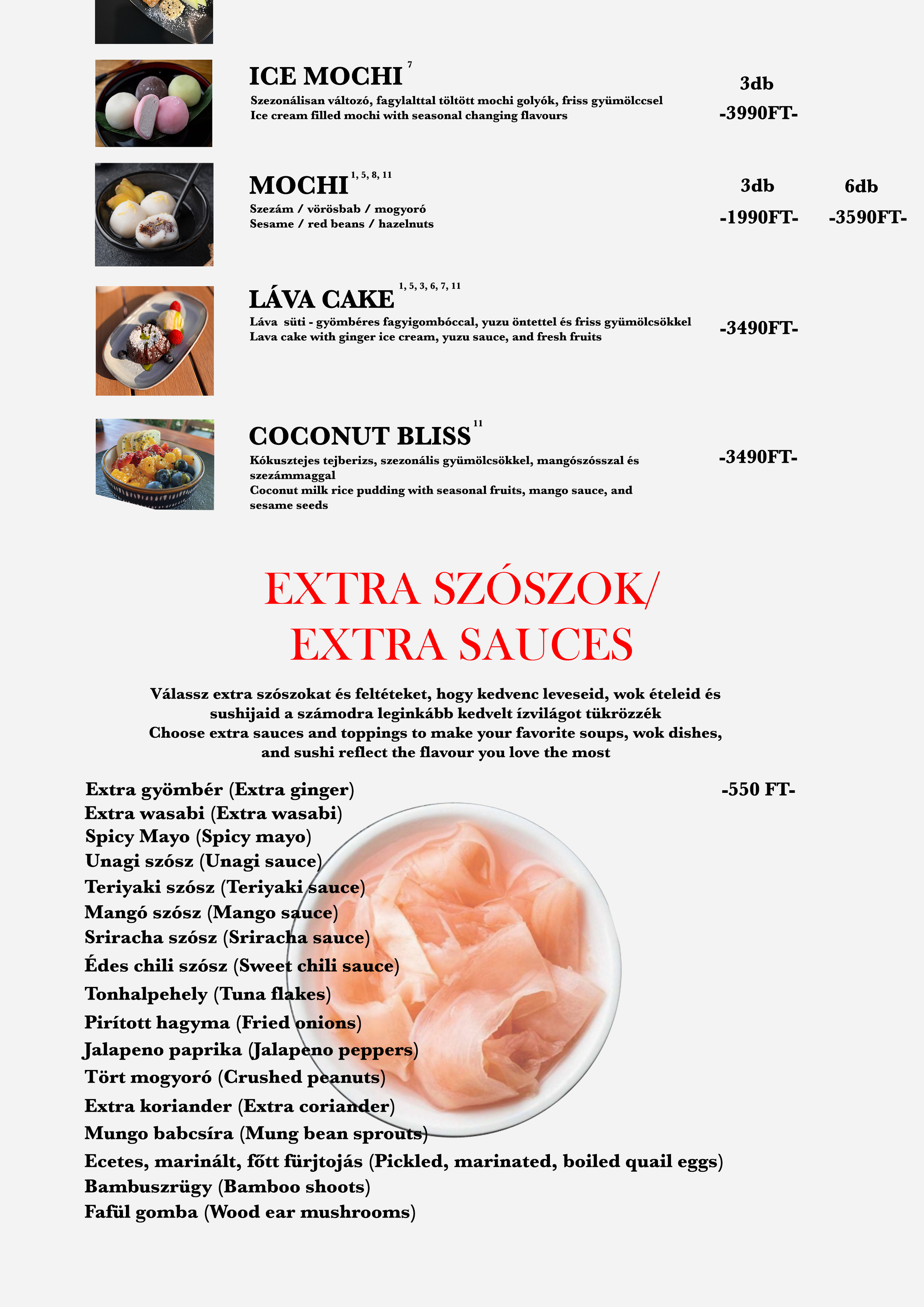 Menu page
