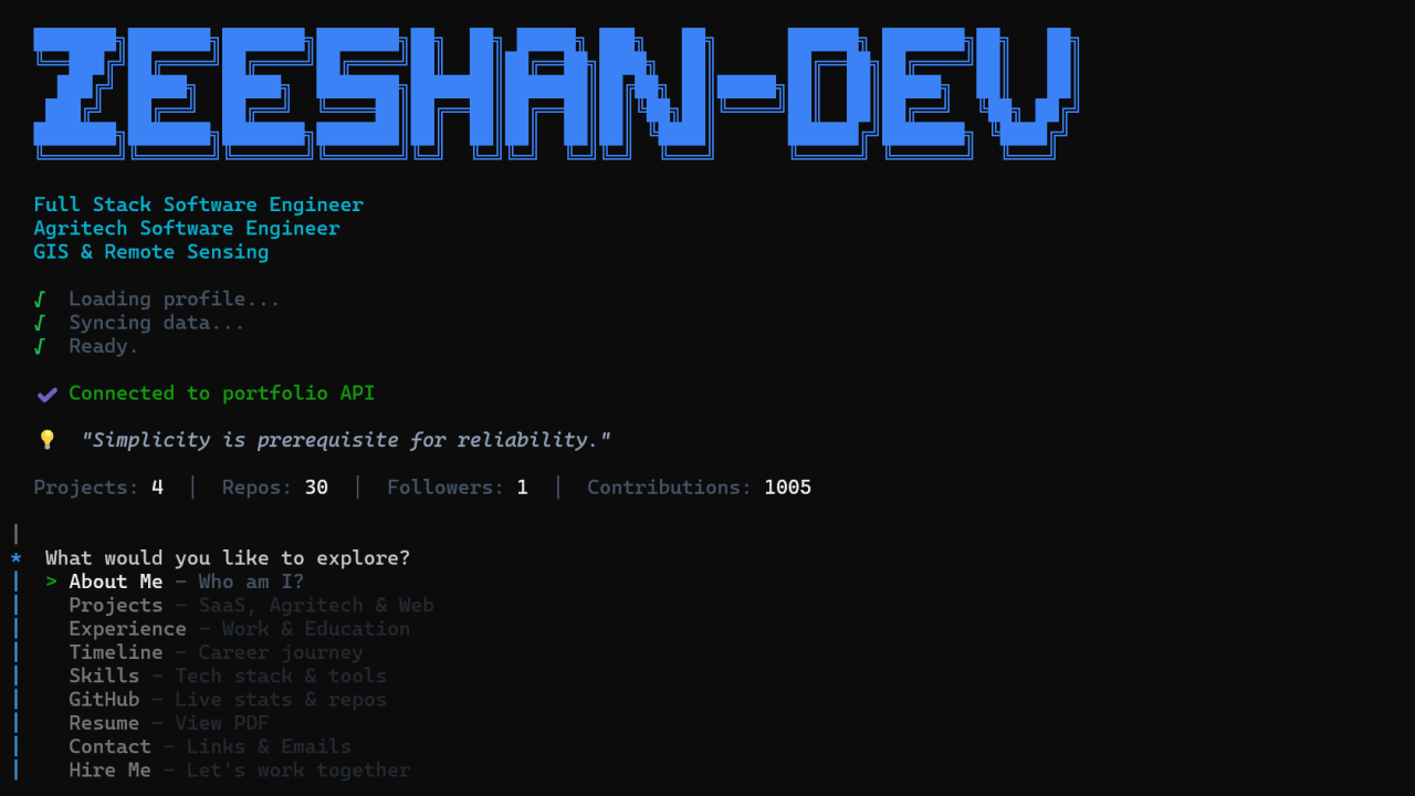 Terminal Portfolio CLI