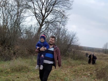 На месте разрушенного храма в деревне Пальчиково Болховского района отслужен первый молебен