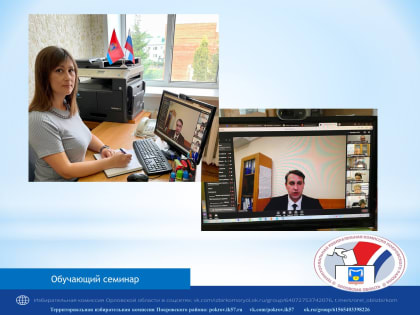 Обучающий семинар, организованный Избирательной комиссией Орловской области в формате видеоконференцсвязи.