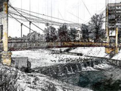 В Орле отремонтируют подвесной мост из Детского парка к Богоявленскому собору