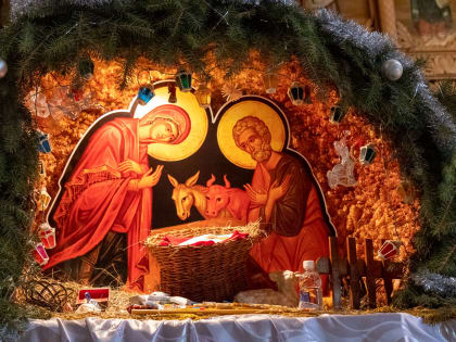 Два Архипастыря совершили всенощное бдение в праздник Рождества Христова в Успенском (Михаило-Архангельском) соборе Орла