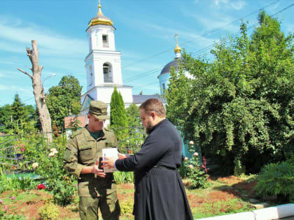 Троицкий храм Орла передал мобилизованному технику, которая поможет лучше выполнять боевые задачи