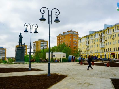 Завершено благоустройство сквера Орловских литераторов