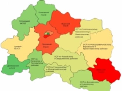 Алиментная карта Орловской области