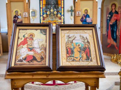 Митрополит Тихон совершил молебен великомученику Георгию Победоносцу в войсковой части № 03013