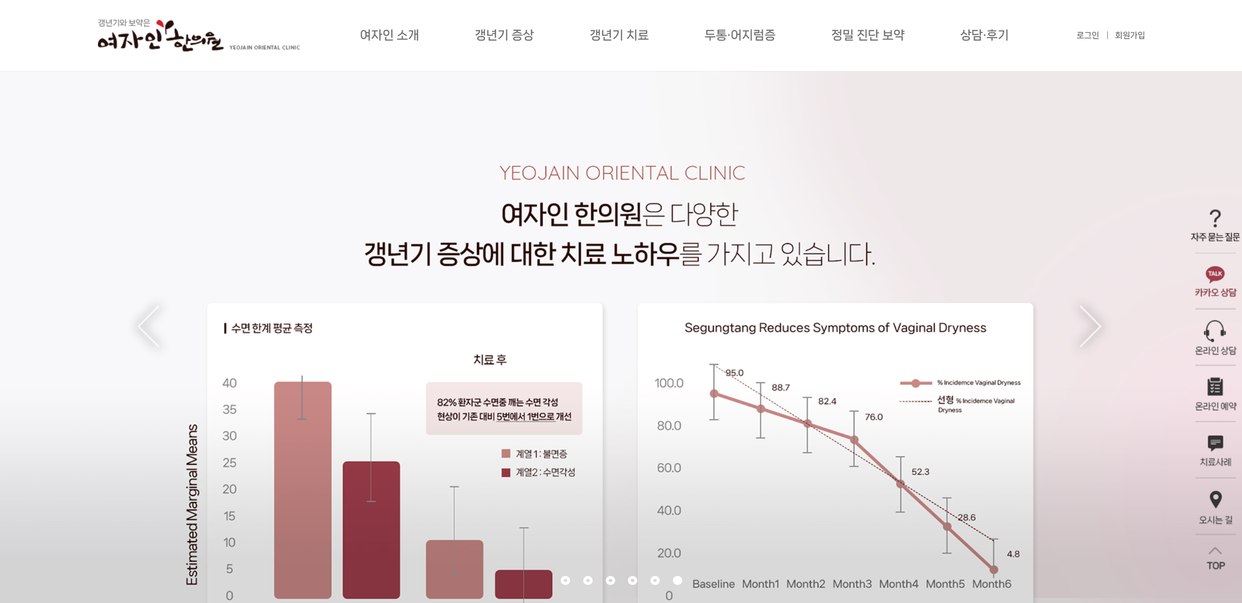 여자인한의원 홈페이지