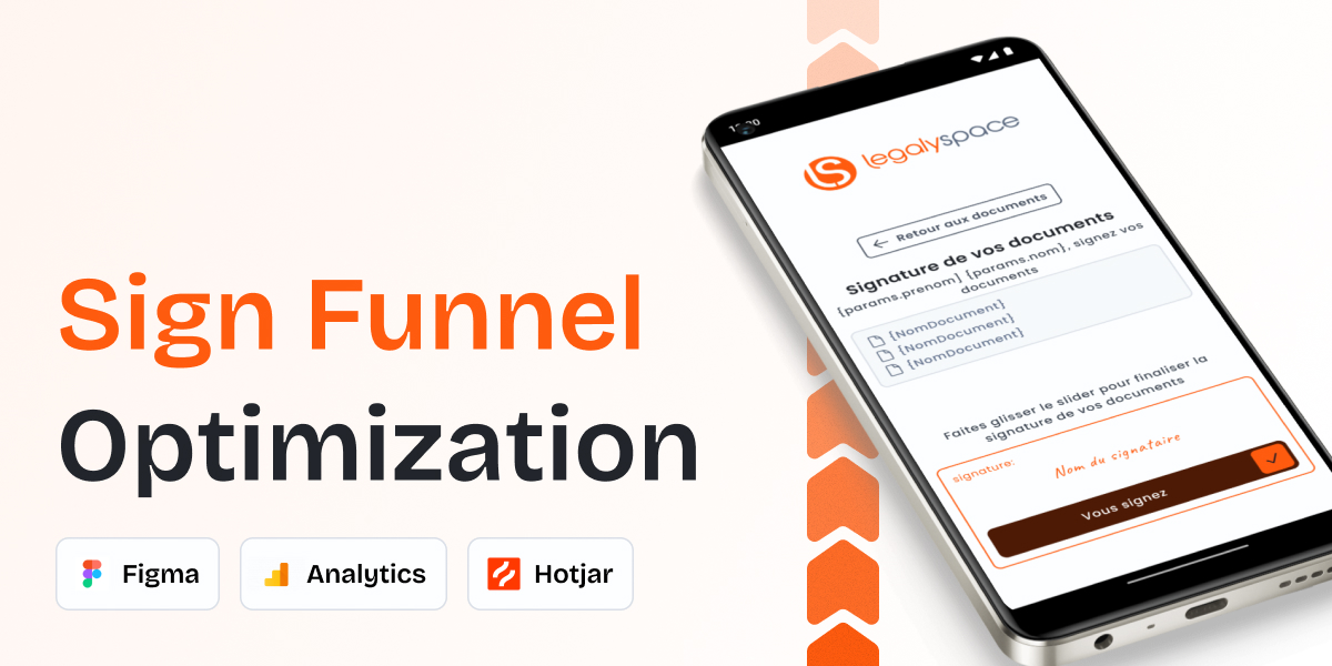 LegalySpace electronic signature interface showing the new optimized user journey