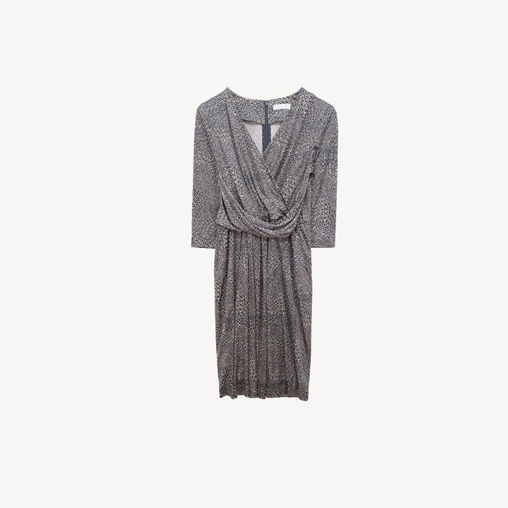 BARNEYS NEWYORK 바니스 뉴욕 스퀘어 드레이프 랩 원피스 WOMAN-M