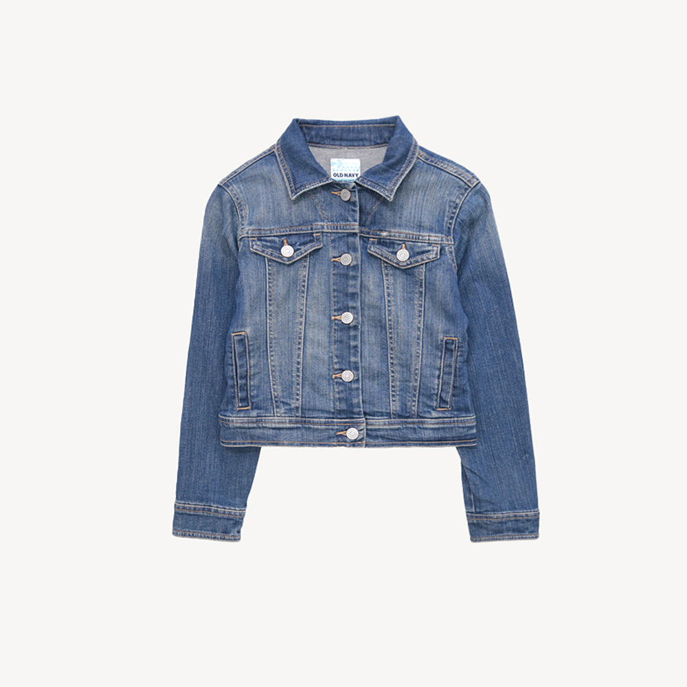 OLD NAVY 올드 네이비 워싱 데님 크롭 자켓 KIDS-130
