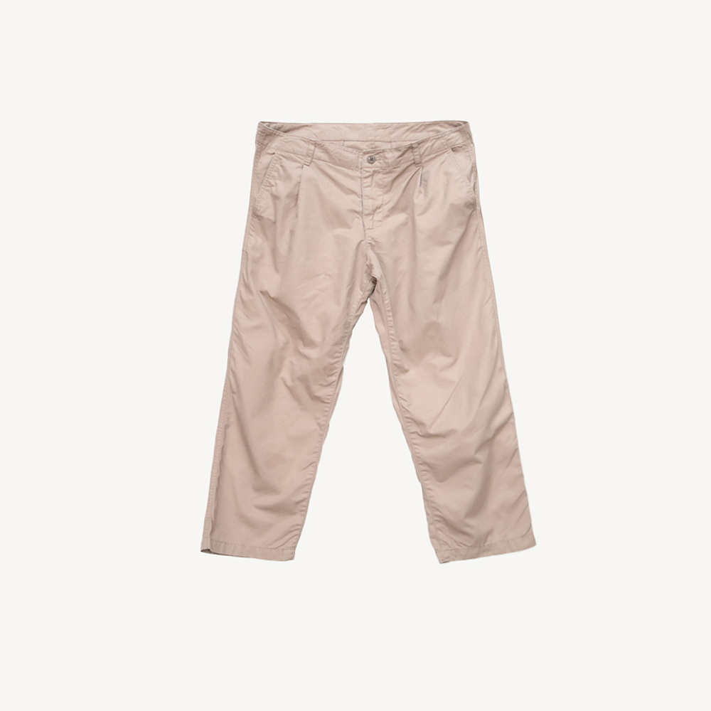 MUJI 무인양품 원턱 베이직 일자 7부팬츠 WOMAN_26인치