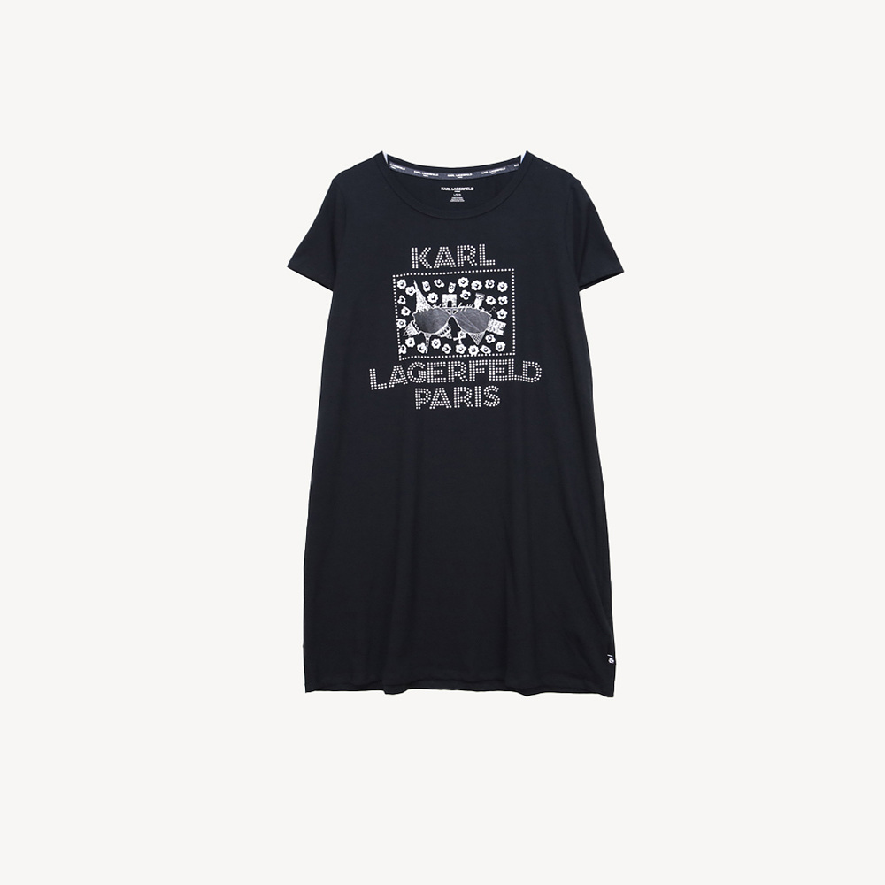 KARL LAGERFELD 스터드 로고 롱 원피스 WOMAN_L