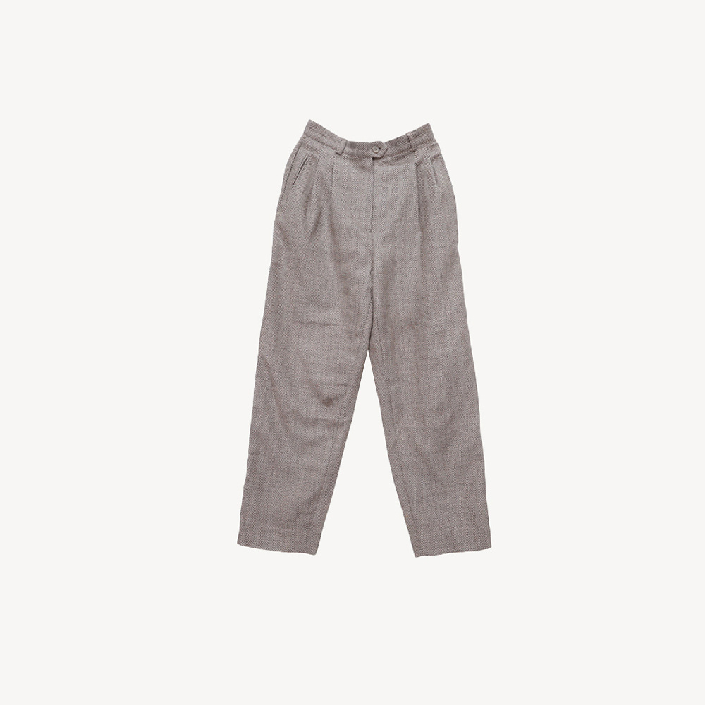 EMPORIO ARMANI 아르마니 쉐브론 핀턱 울팬츠 WOMAN_24인치