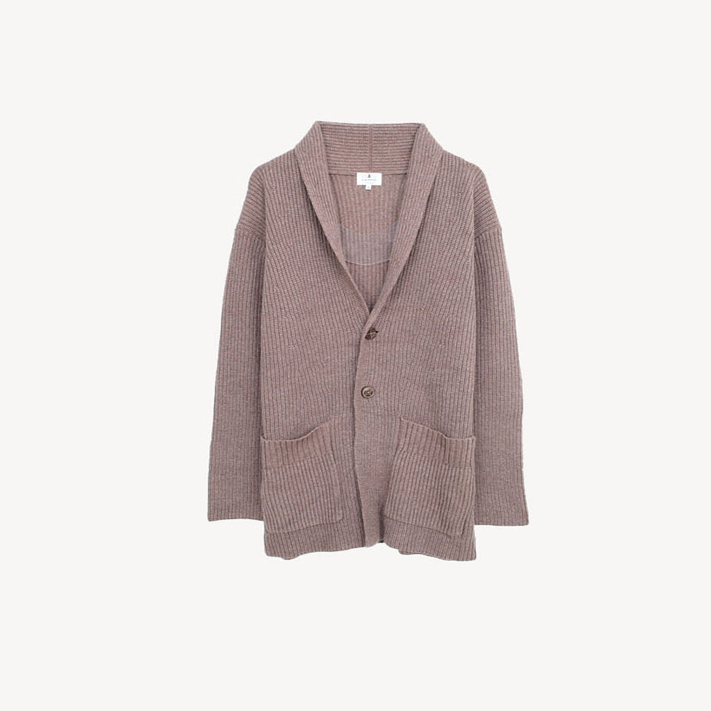 LANVIN 랑방 숄카라 리브 롱 가디건 WOMAN_XXL