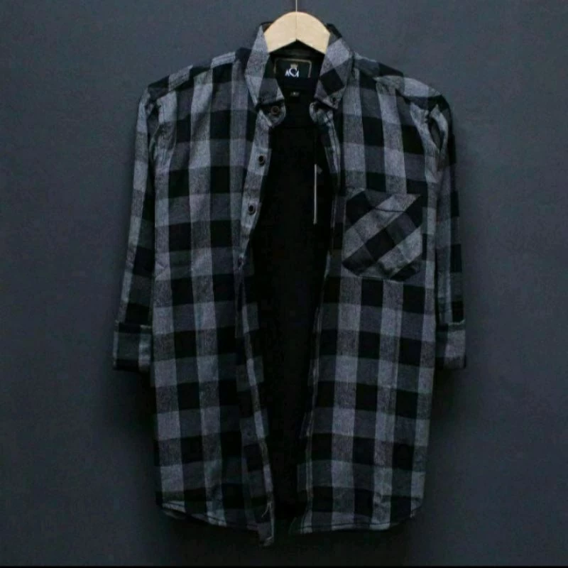 Kemeja Flanel Impor Pria Kualitas Premium Lengan Panjang