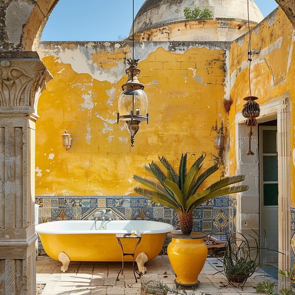Why the Internet Is Obsessed with This Yellow-Washed Mediterranean Dream by Baptist Bohu
