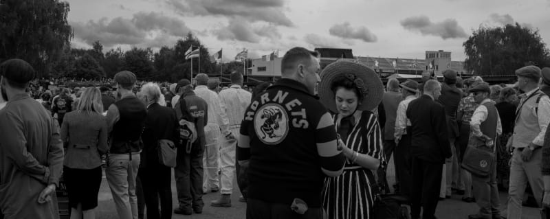 Tender moment with a Hornet at Goodwood Revival
