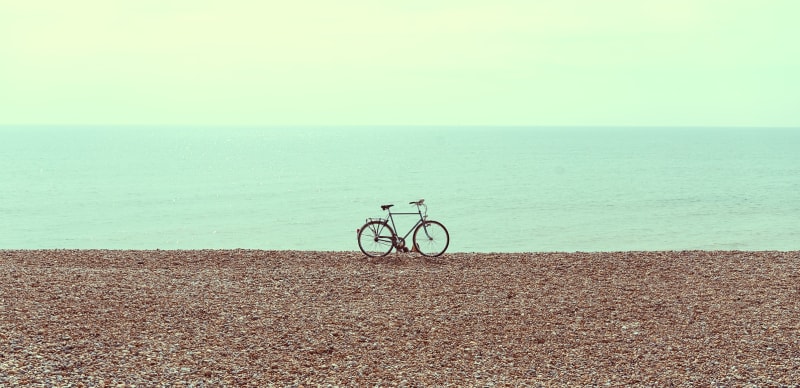 Bike on beach
