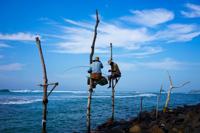 Koggola stick fishing