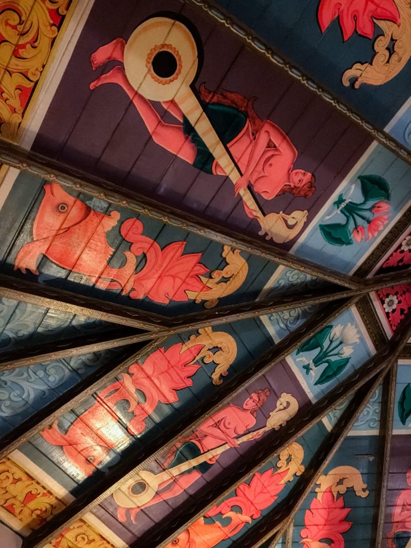 Palace hotel, traditional painted ceiling